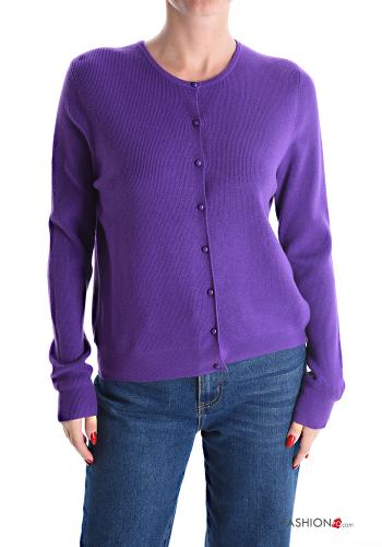  Cardigan con bottoni  Viola