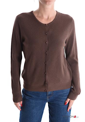  Cardigan con bottoni  Marrone