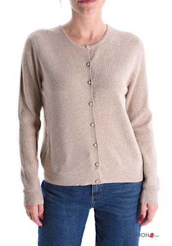  Cardigan con bottoni  Beige