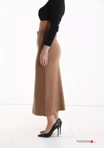  Longuette Skirt with elastic with split