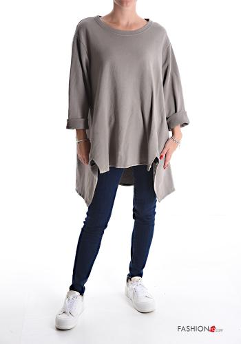  asymmetrisch Sweatshirt aus Baumwolle 
