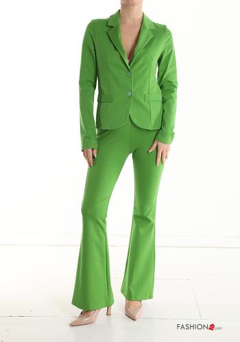  flared Suit with buttons