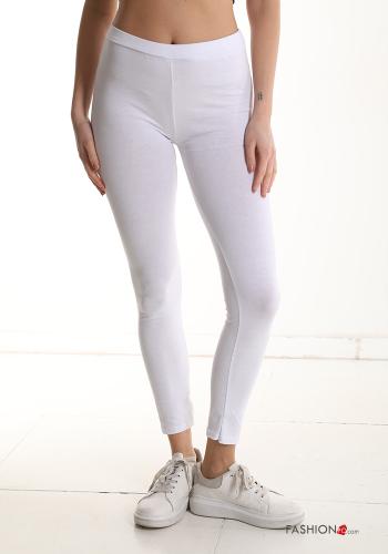  Cotton Leggings  White