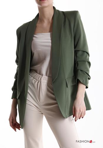  Blazer con fodera maniche a tre quarti  Grigio asparago