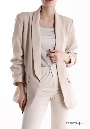  Blazer con fodera maniche a tre quarti  Bianco di titanio