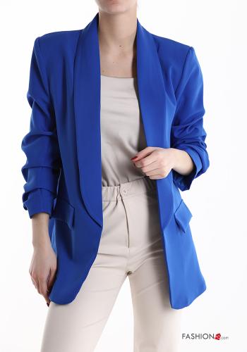  Blazer con fodera maniche a tre quarti  Blu