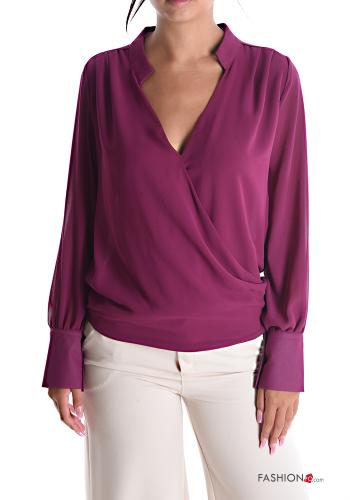  Blouse à col en V 