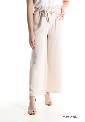  Pantalone con elastico con fusciacca  Beige