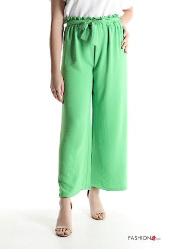  Pantalone con elastico con fusciacca  Verde chiaro