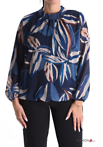  Floral Blouse  Blue