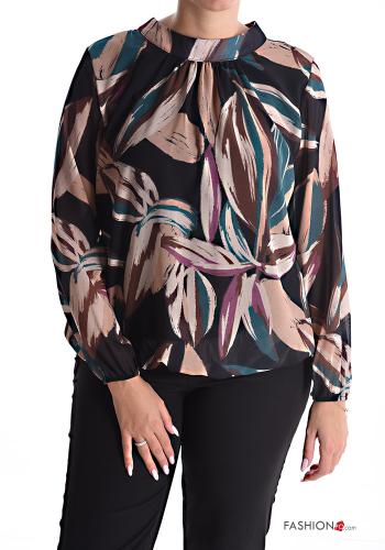  Floral Blouse  Black