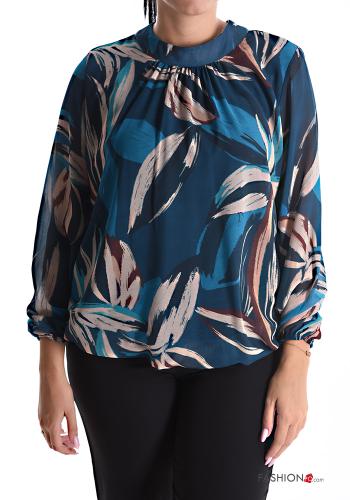  Floral Blouse  Teal