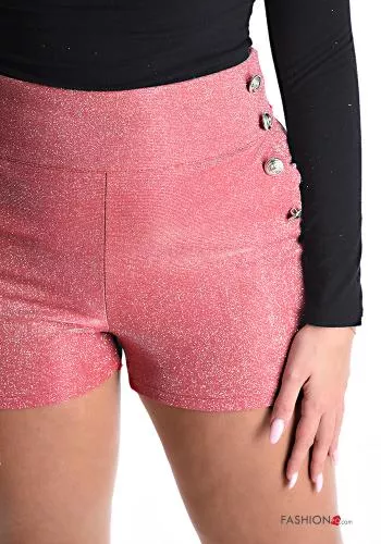  lurex Shorts with buttons with zip
