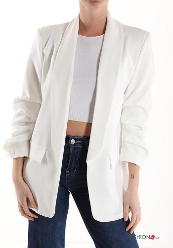  Casual Blazer  White