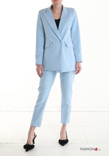  Suit with lining Light -blue