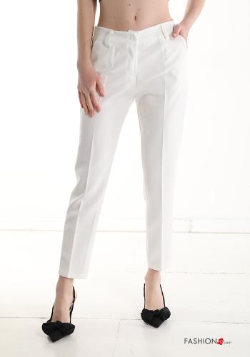  Trousers with pockets White