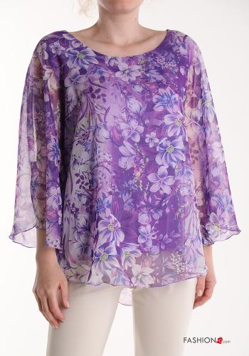  chiffon Blouse  Purple