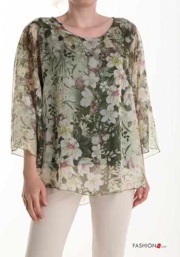  chiffon Blouse  Dark olive green
