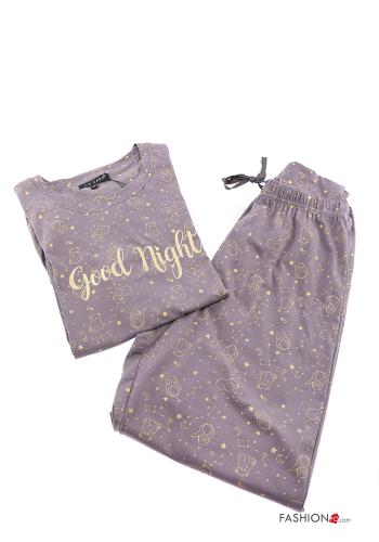  Pyjama en Coton imprimé 