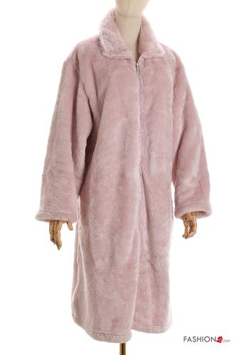  faux fur Robe with zip