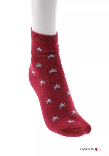  Sternenmuster Kurze Socken aus Baumwolle 