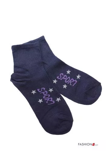  Aufschriftes Muster Kurze Socken aus Baumwolle 