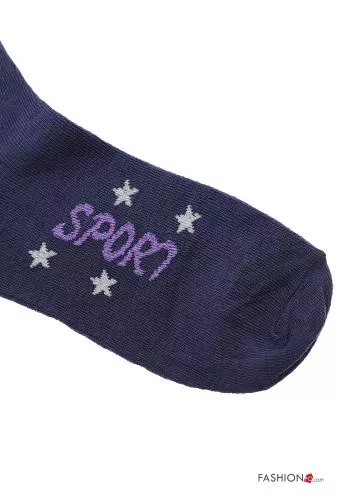  Aufschriftes Muster Kurze Socken aus Baumwolle 