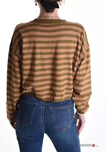  Striped mini crew neck Sweater 