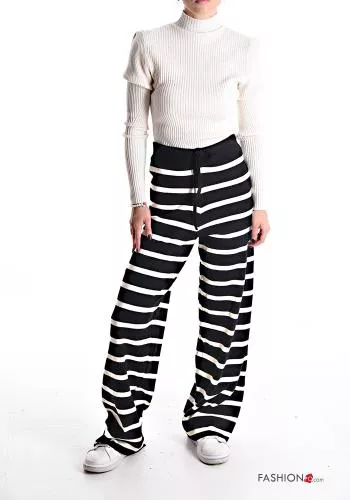  Striped Trousers with drawstring with elastic
