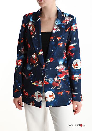  Christmas Blazer with buttons Blue