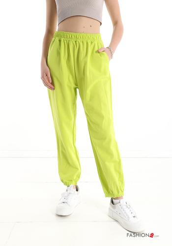  Pantalone sportivo in Cotone con tasche  Lime