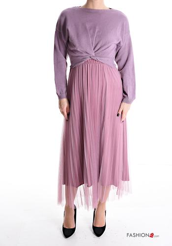  Ensemble coordonné tulle longue plissé 