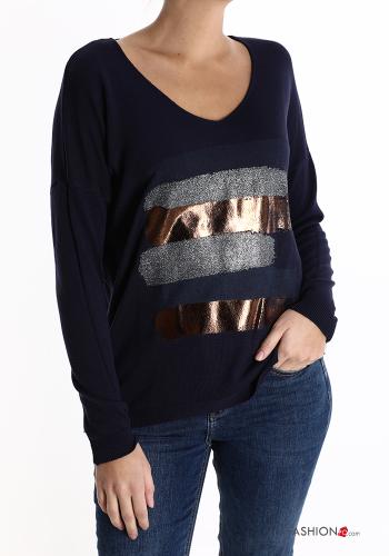  Patterned v-neck Sweater 
