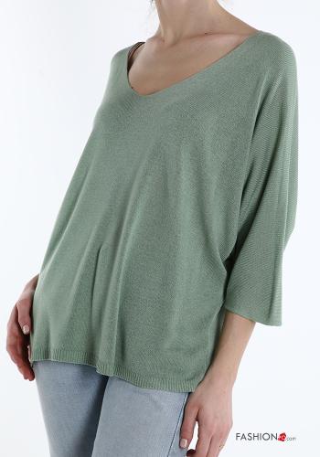  v-neck Sweater  Green Asparagus