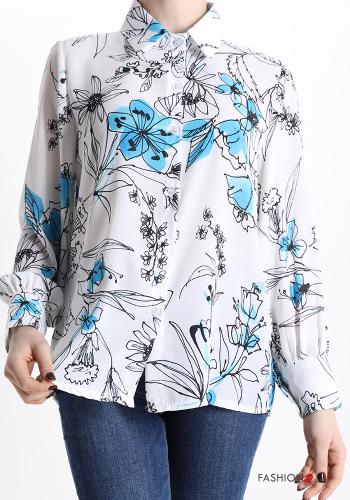  Camisa Estampado floral con botones 