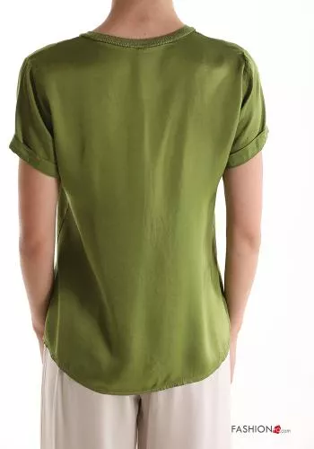  Silk Blouse with v-neck
