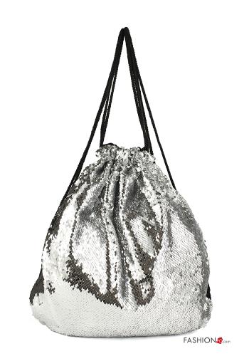  Multicoloured Backpack with sequins Silver