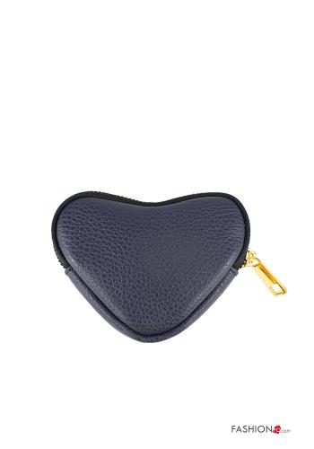  Genuine Leather Coin Purse with zip Midnight blue