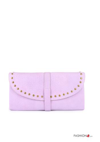  faux leather Purse with zip with studs