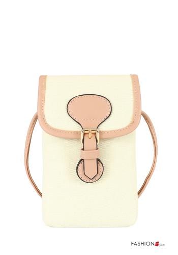  faux leather Phone strap with shoulder strap Pink