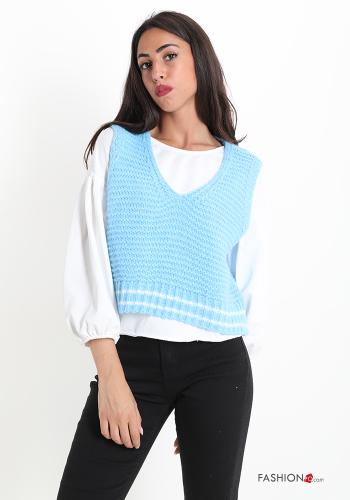  Wool Mix Sweater with v-neck