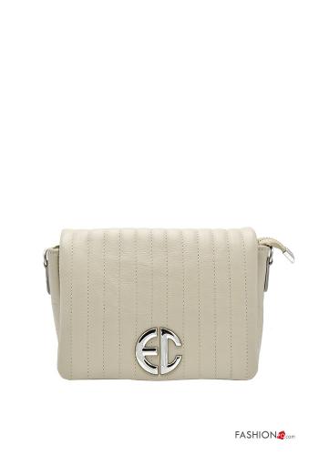  Borsa a spalla in Vera pelle con catena con bottoni con tasche 