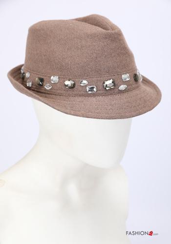 chapéu em Lã mista com strass 