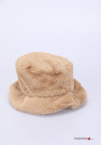 faux fur Hat Camel