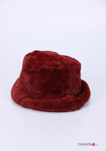 faux fur Hat Bordeaux