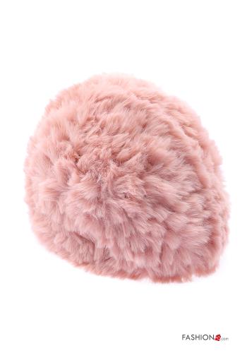 faux fur Hat  Pink