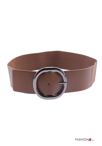 faux leather adjustable Belt  Sepia