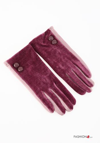  Gloves with buttons