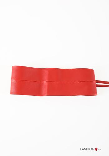  Cintura ecopelle regolabile  Rosso