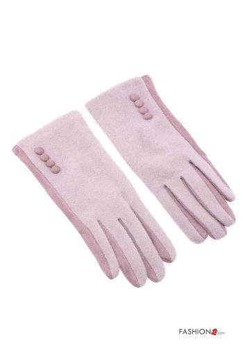  Gloves with buttons